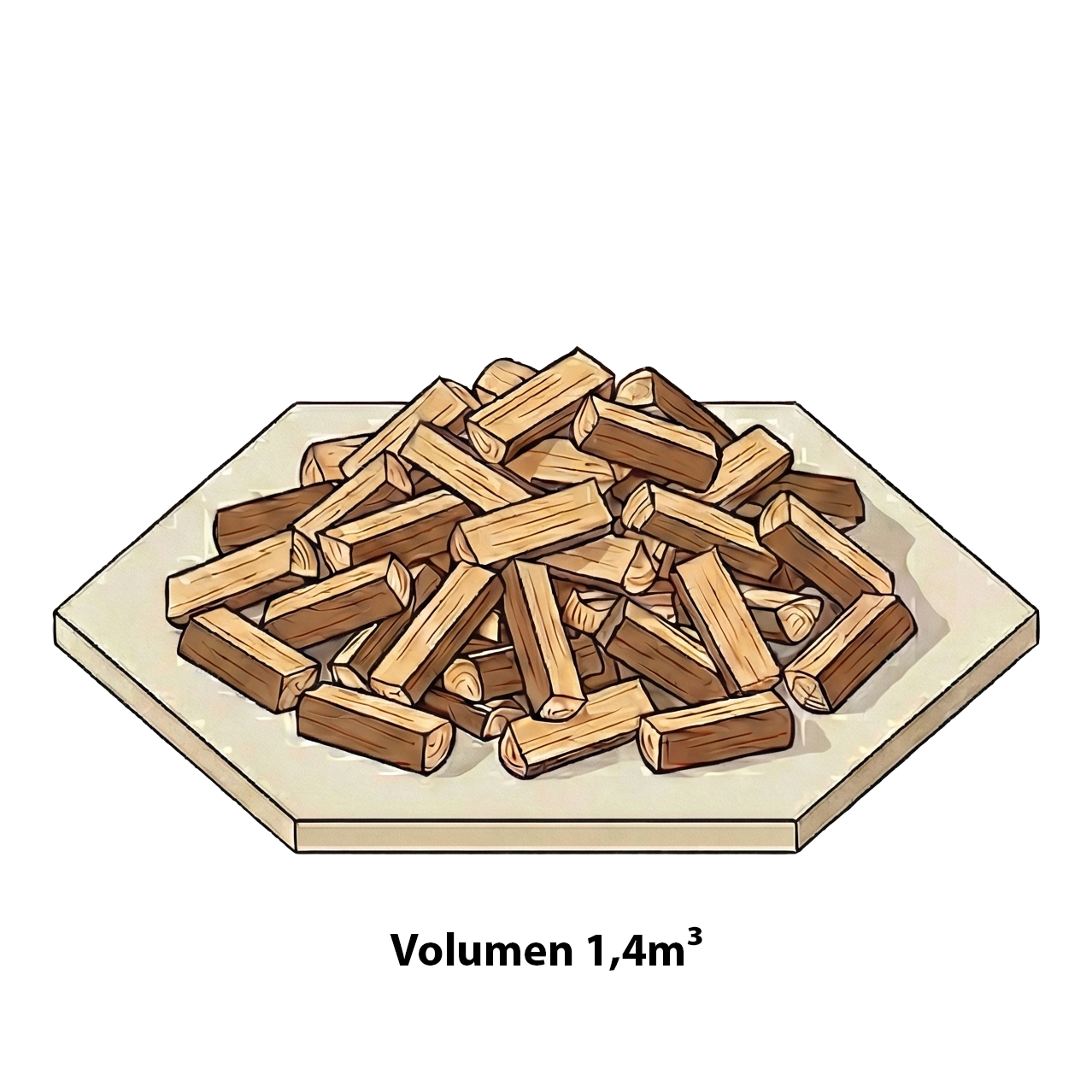 Schüttraummeter Brennholz